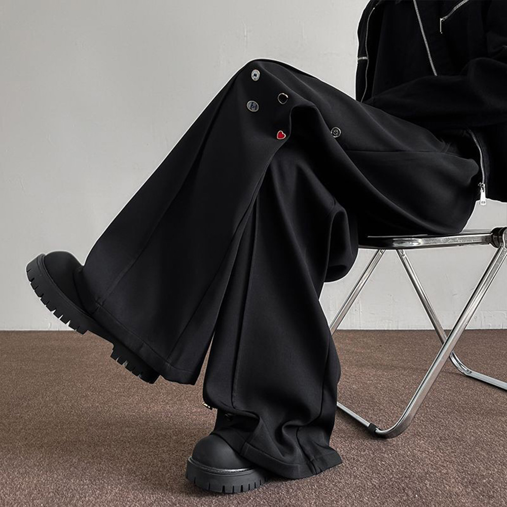 남성 바지 단추 장식 얇은 캐주얼 바지 봄 가을 거리  - Street Fashion Men 2025 리뷰 및 가격